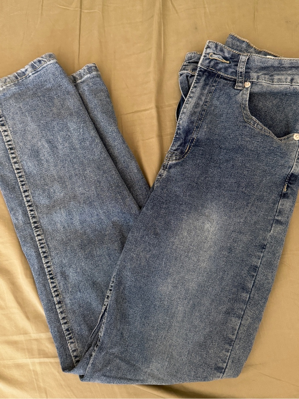 Classic Blue High-Waist Denim Jeans